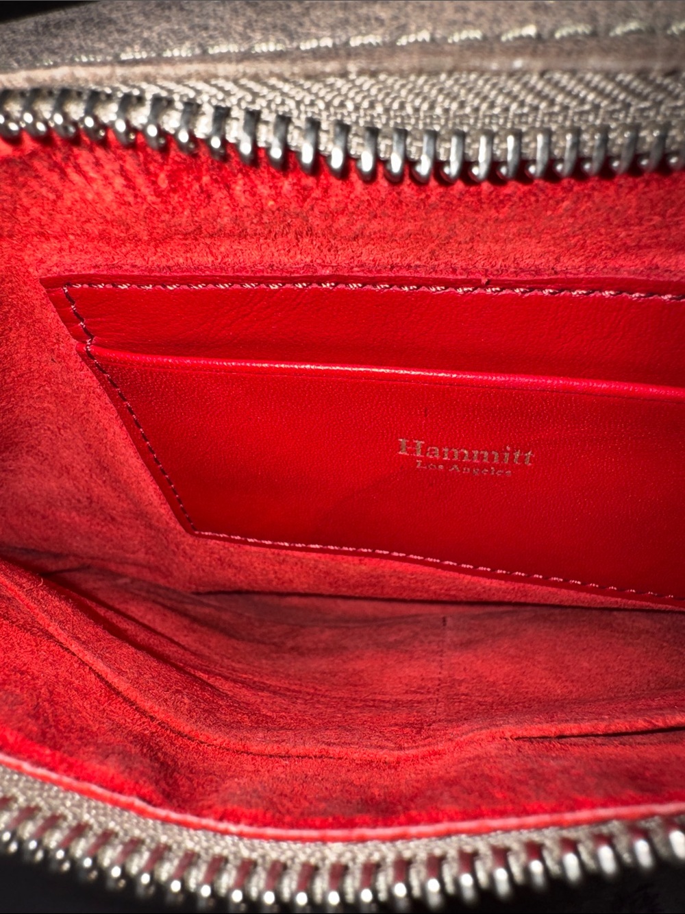 Hammitt Distressed Taupe Brown Leather Crossbody Bag - Picture 3 of 3